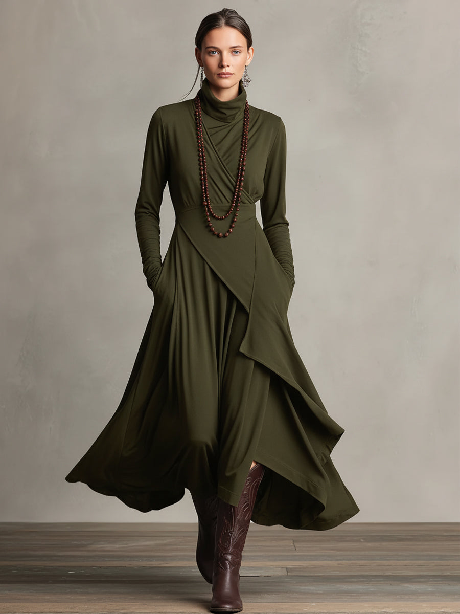 Natalie - Elegant Draped Dress