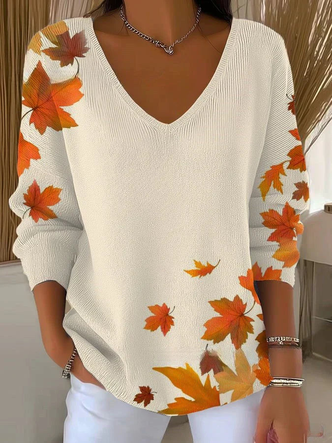 Isabella – Colorful Sweater with V-Neck