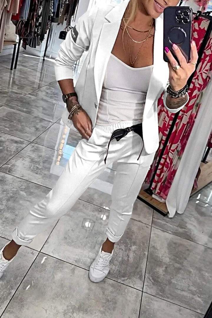 Fenna | Relaxed Solid Color Two-Piece Set for Women