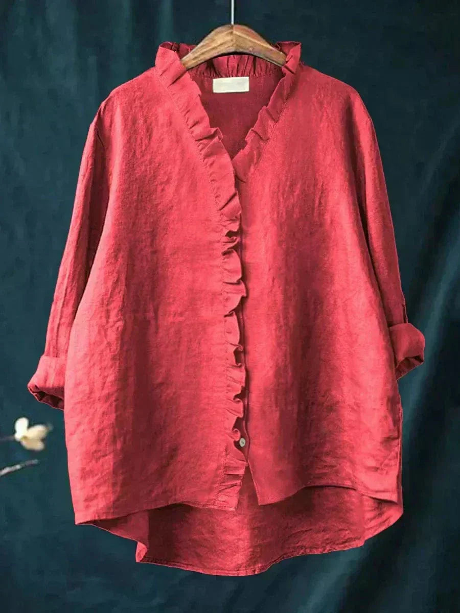 Eline | Elegant Linen Summer Blouse