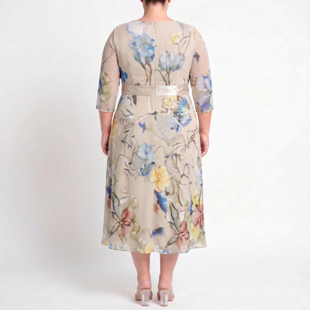 Lillian | Wrap-Style Flowing Maxi Dress