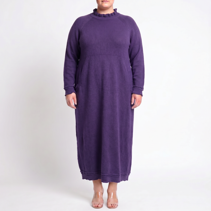 Mara Knitted Maxi Dress – Cozy Long Sleeve Oversized Dress