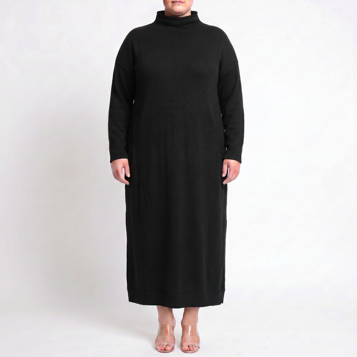 Mara Knitted Maxi Dress – Cozy Long Sleeve Oversized Dress