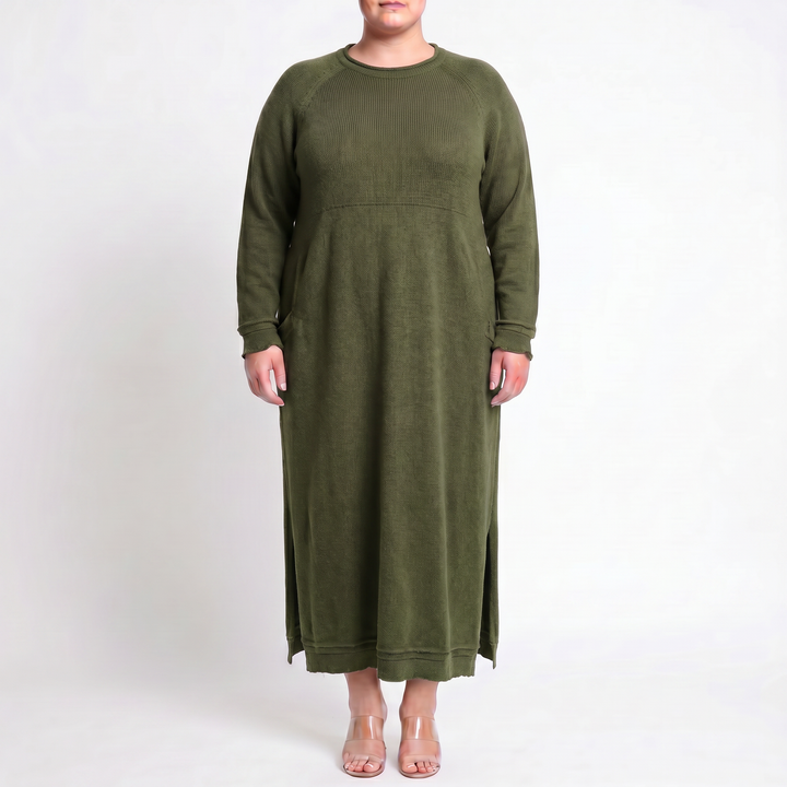 Mara Knitted Maxi Dress – Cozy Long Sleeve Oversized Dress
