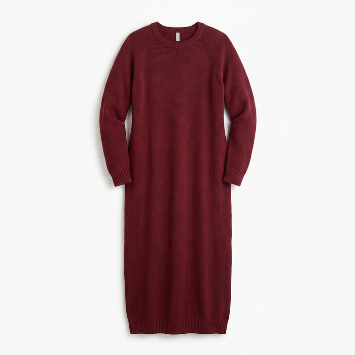 Mara Knitted Maxi Dress – Cozy Long Sleeve Oversized Dress