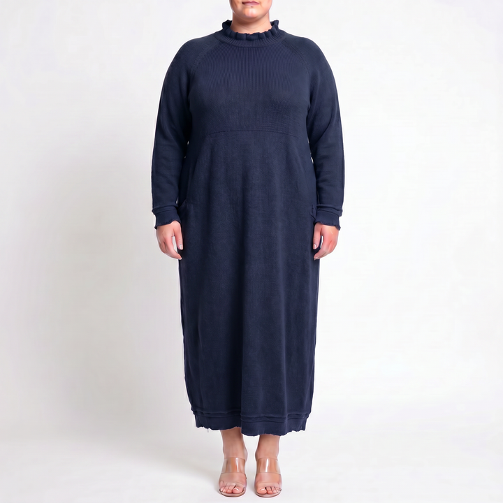 Mara Knitted Maxi Dress – Cozy Long Sleeve Oversized Dress