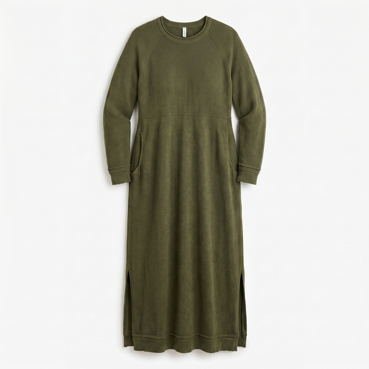 Mara Knitted Maxi Dress – Cozy Long Sleeve Oversized Dress
