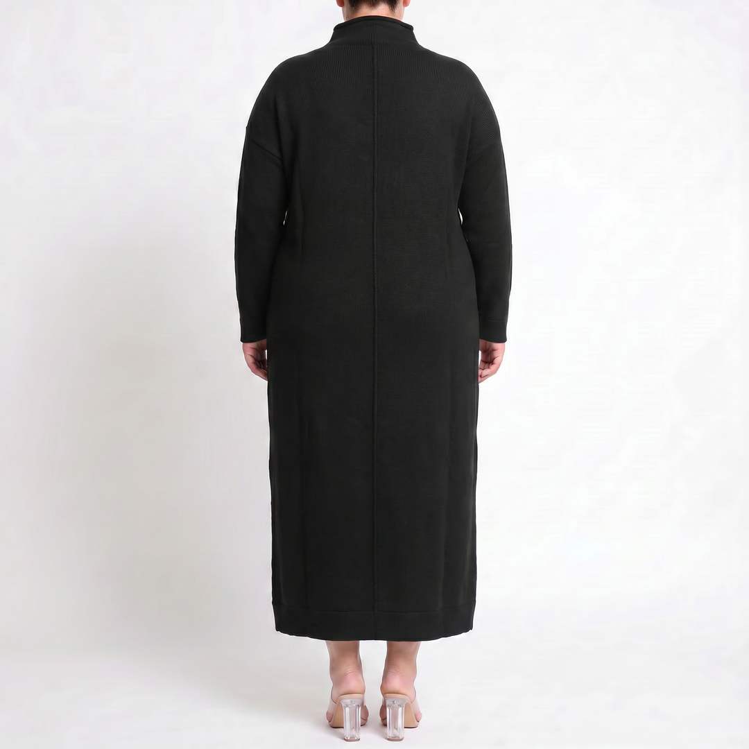 Mara Knitted Maxi Dress – Cozy Long Sleeve Oversized Dress