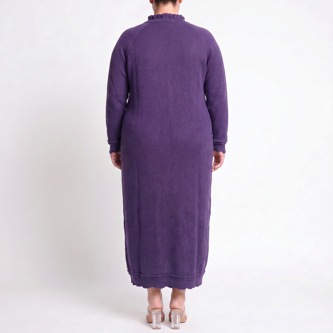 Mara Knitted Maxi Dress – Cozy Long Sleeve Oversized Dress