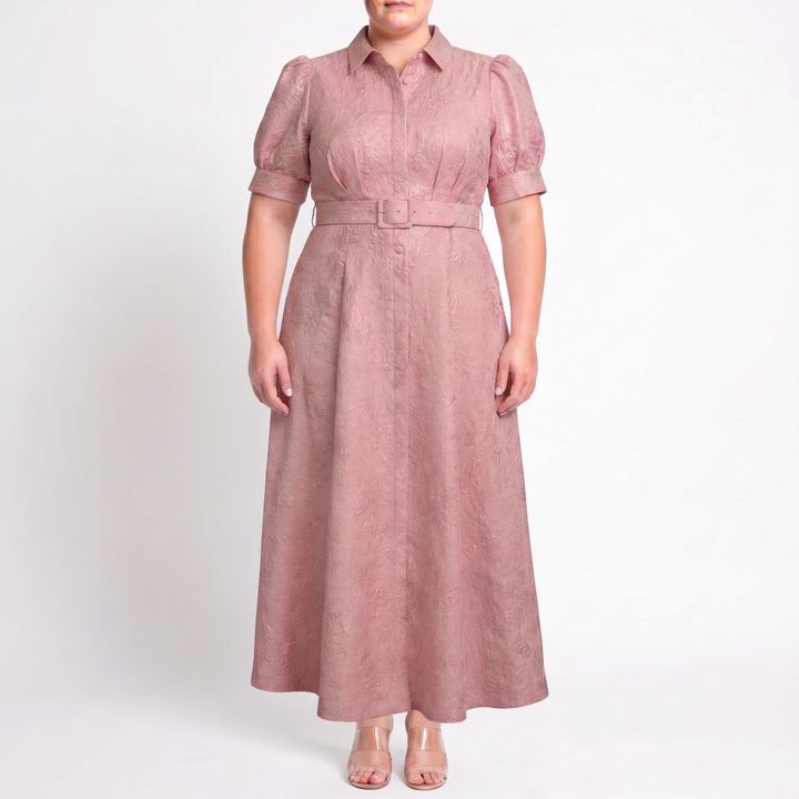 Rose | Printed Belted Maxi Dress