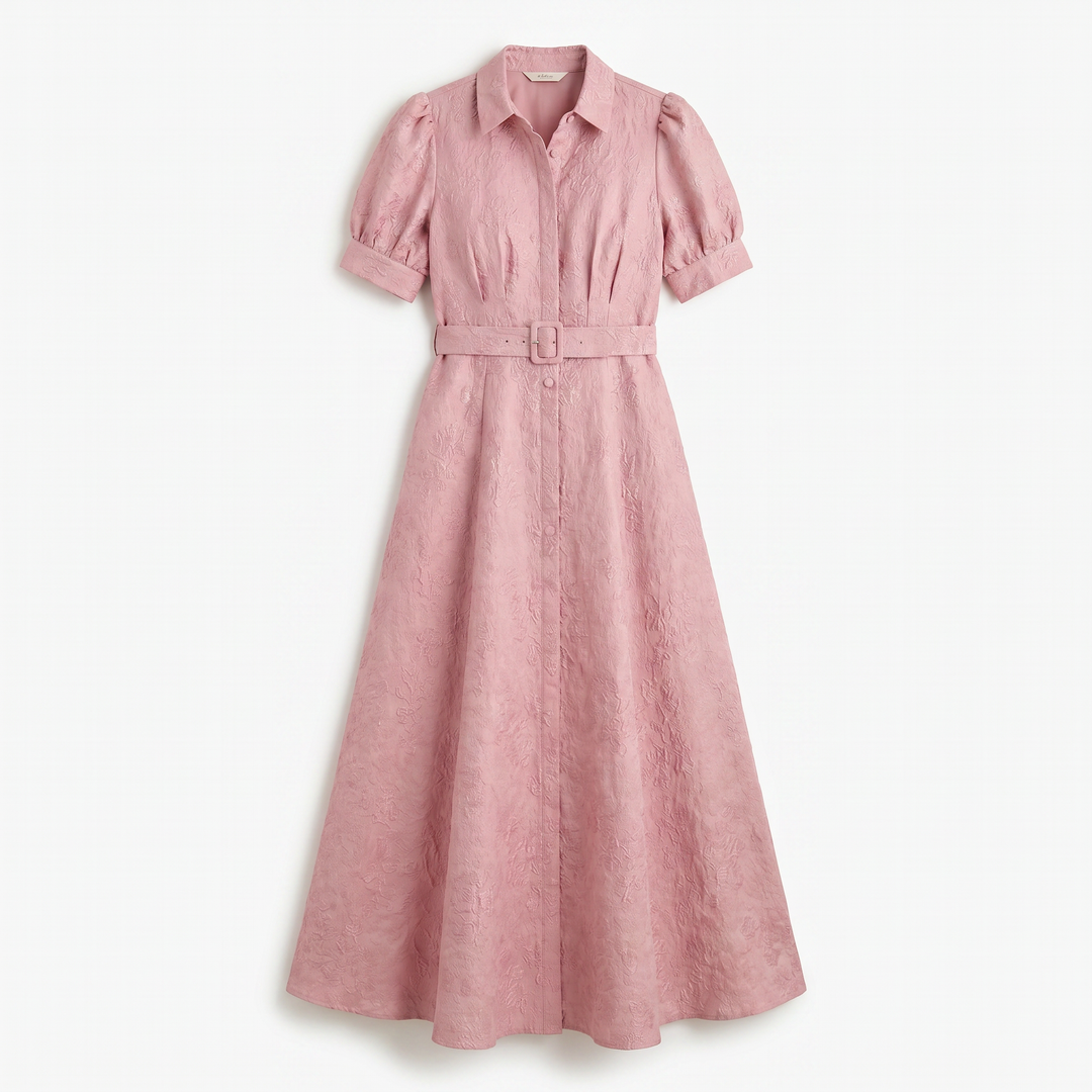 Rose | Printed Belted Maxi Dress