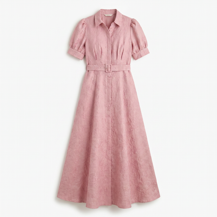 Rose | Printed Belted Maxi Dress