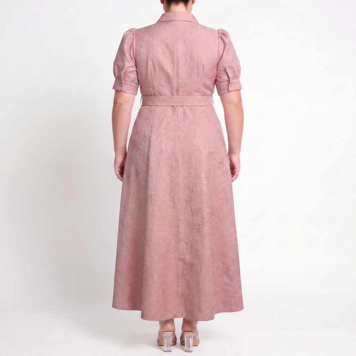 Rose | Printed Belted Maxi Dress