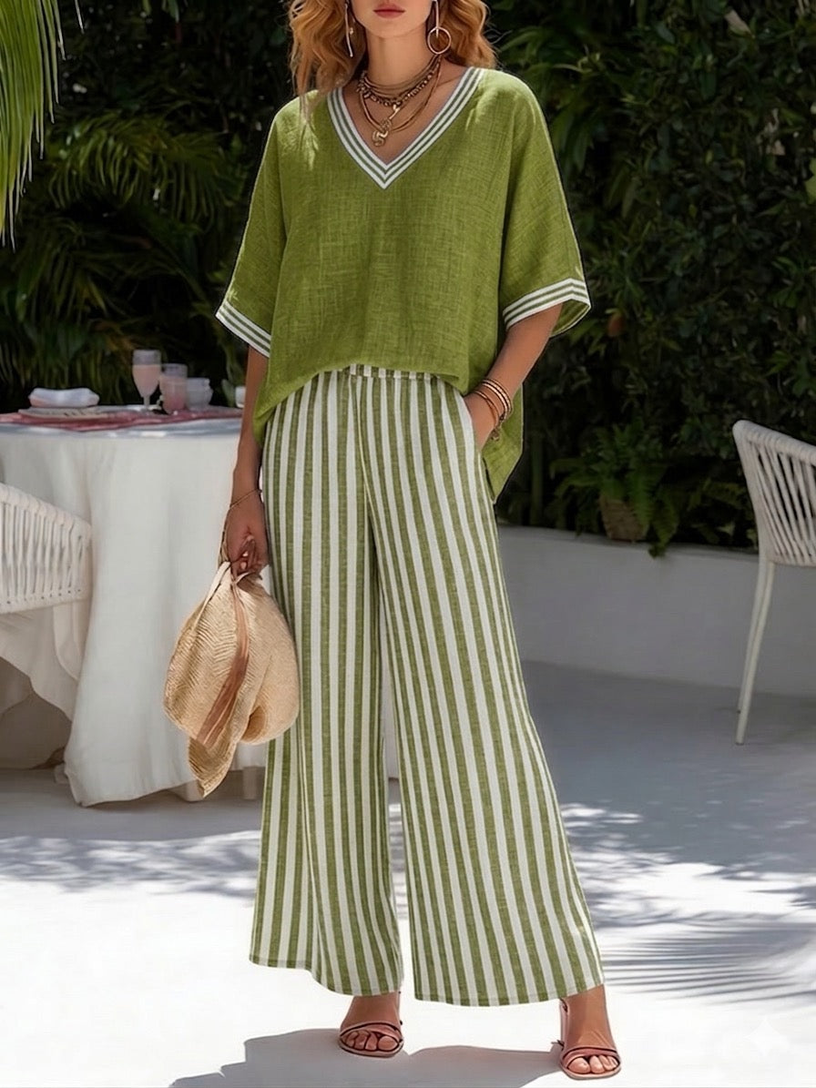 Savannah | Striped Linen Set