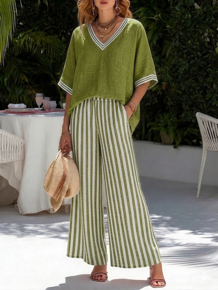 Savannah | Striped Linen Set