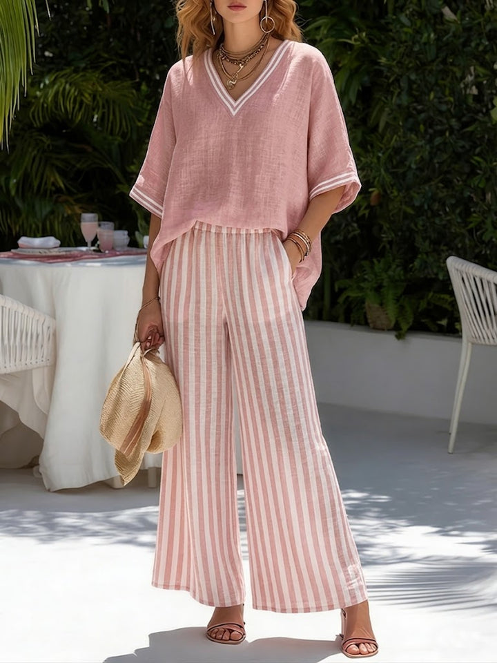 Savannah | Striped Linen Set