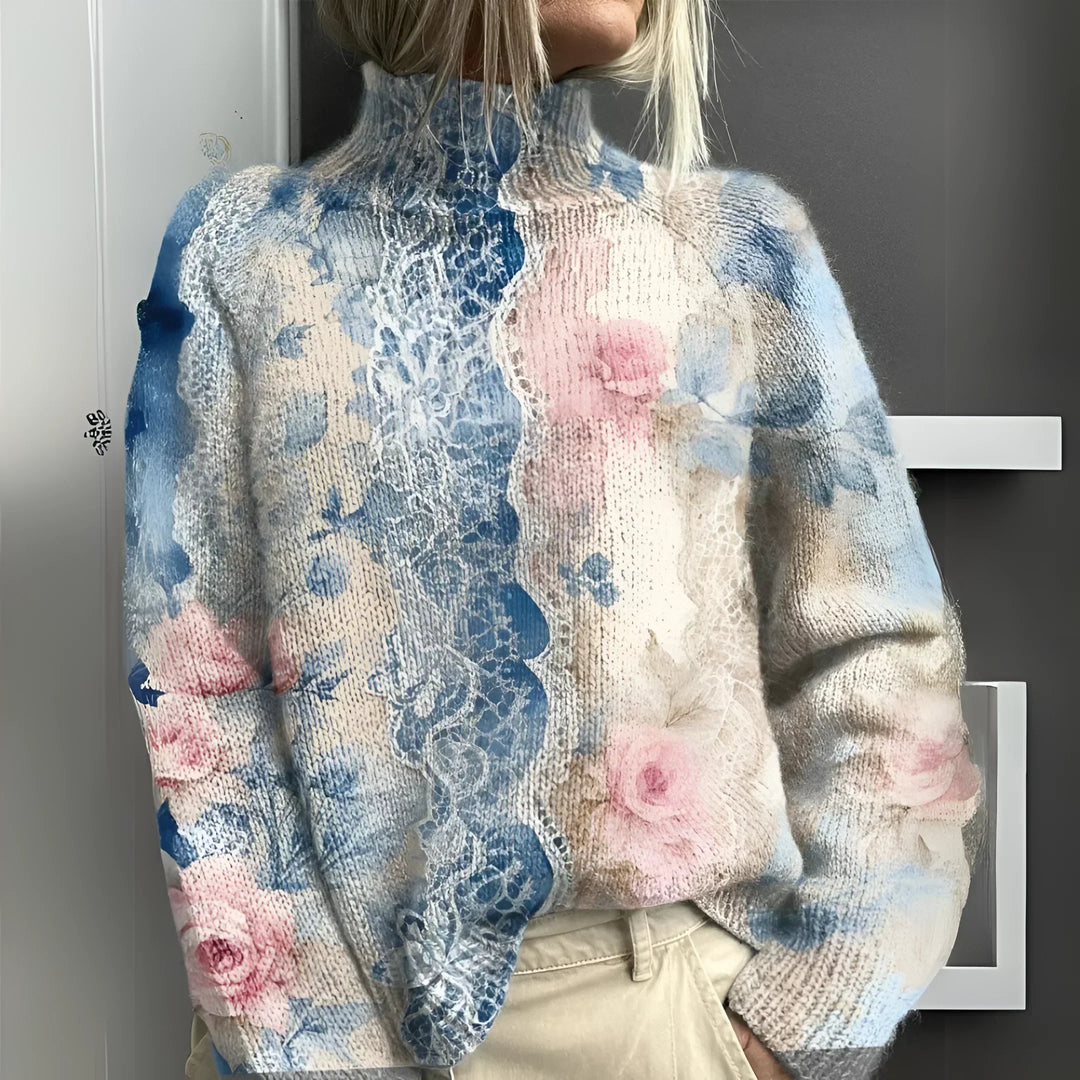 Lieke - Warm Sweater with High Collar