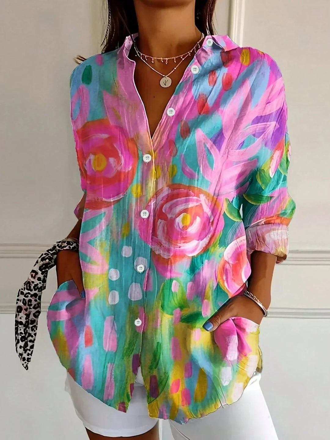 Mila | Colorful Print Comfortable Blouse