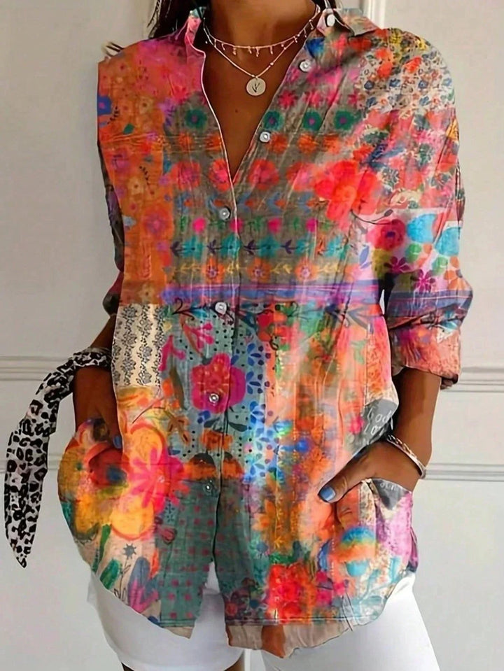 Mila | Colorful Print Comfortable Blouse