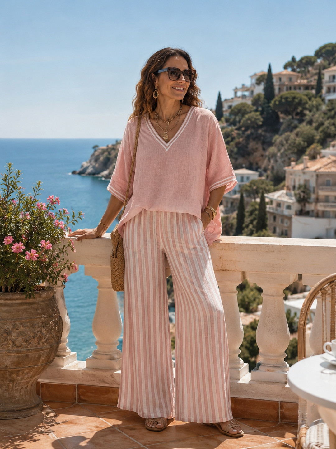 Savannah | Striped Linen Set