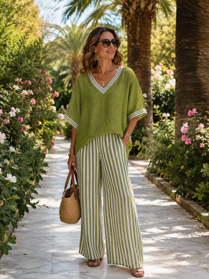 Savannah | Striped Linen Set